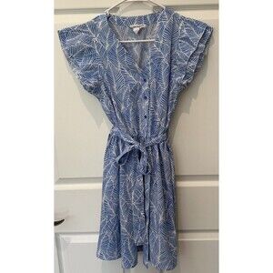 Juniors Ashly & Sage Blue and White Dress - Small